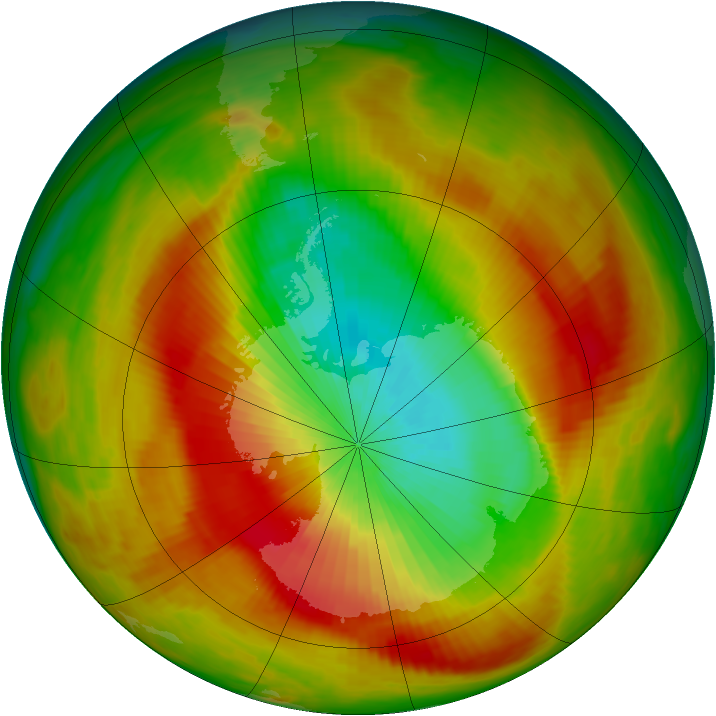 Antarctic ozone map for 23 October 1979